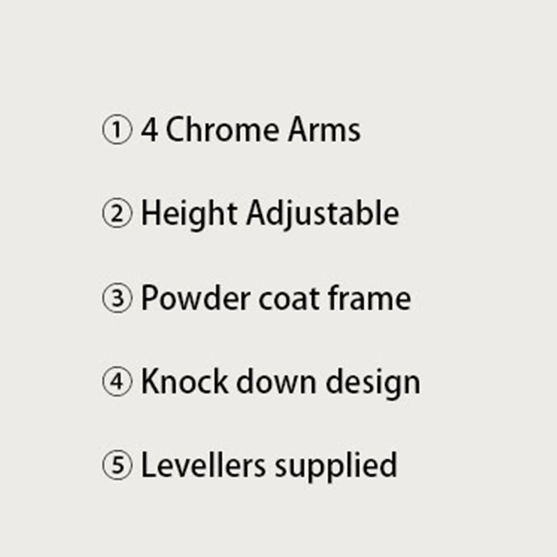 Sturdy Adjustable Chrome 4-Arm Clothing Display Rack – NACYC ENERGY