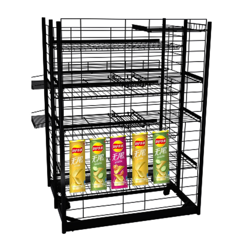 Supermarket Sturdy and Multi-Functional Snack Display Rack for Retail ...