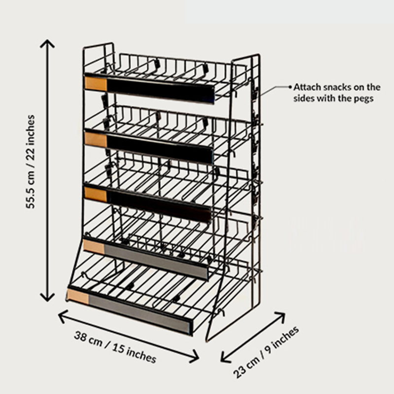 Metal Candy Display Rack Stand – Snack Organizer for Chip Countertop ...